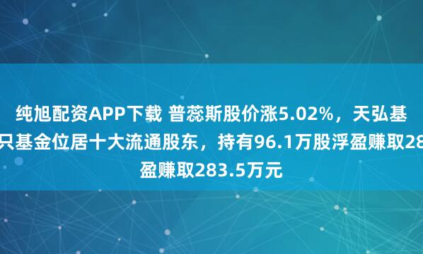 纯旭配资APP下载 普蕊斯股价涨5.02%，天弘基金旗下1只基金位居十大流通股东，持有96.1万股浮盈赚取283.5万元